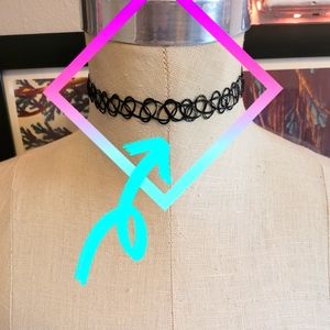 Black Tattoo Choker Necklace